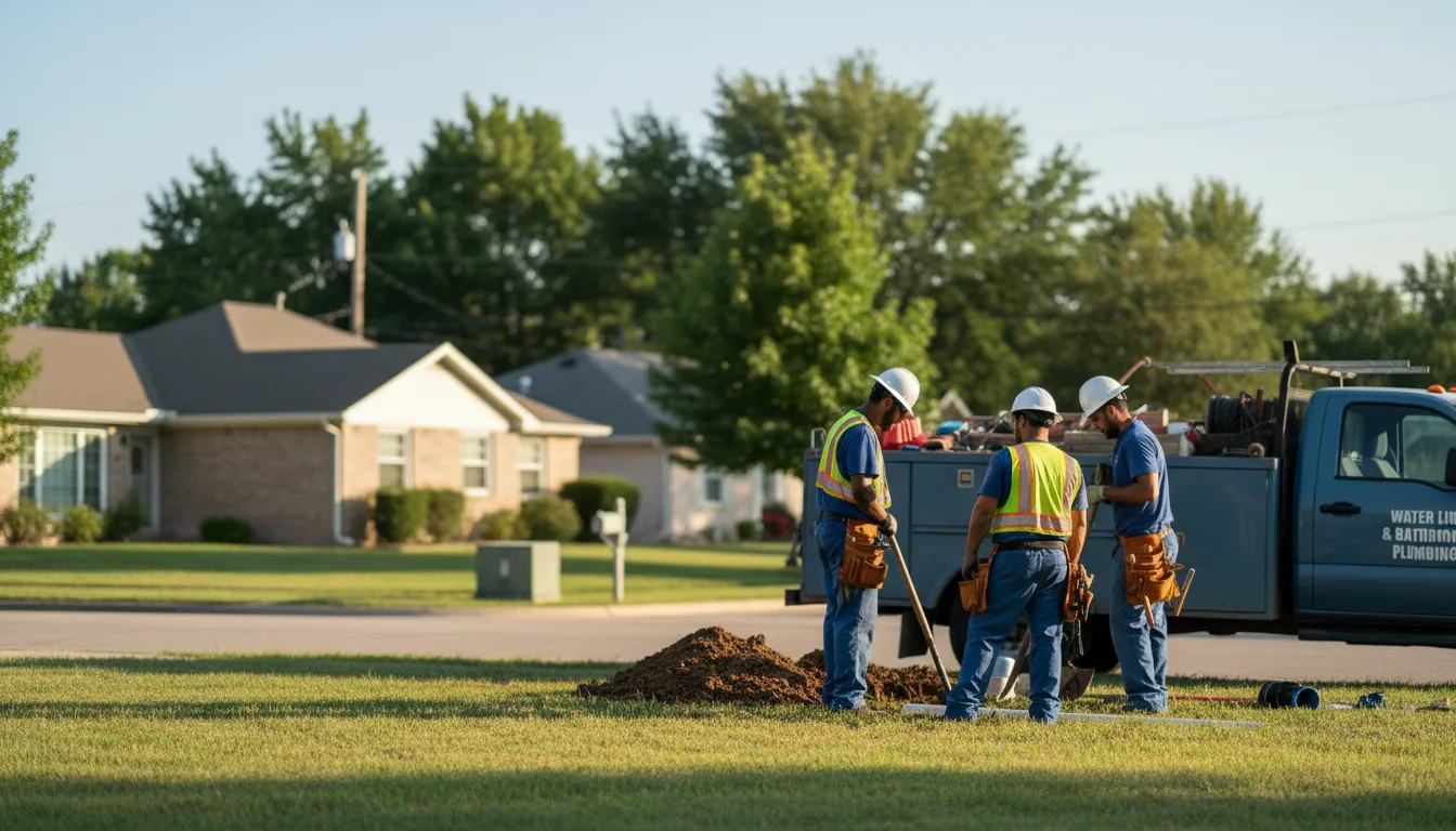 Residential water line and bathroom plumbing service in Elwood, NE